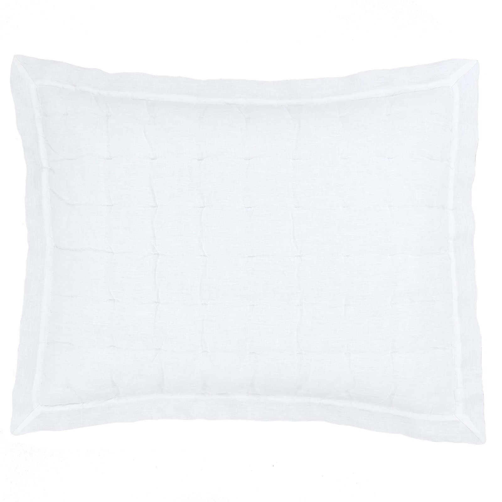 Lush Linen Shams, Standard, White