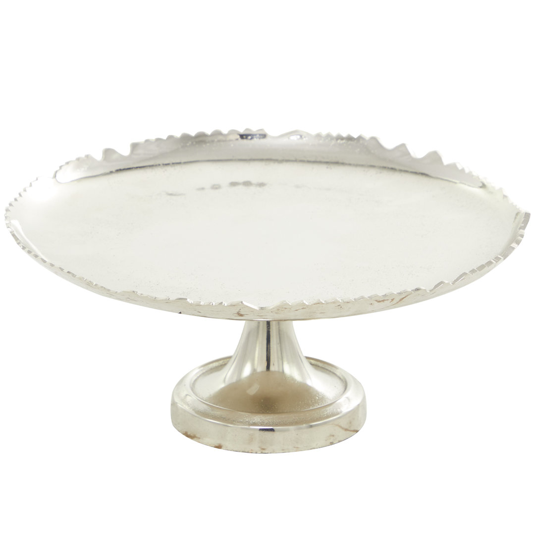 Aluminum Metal Decorative Cake Stand with Pedestal Base CosmoLiving by Cosmopolitan