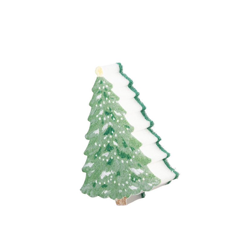Ensemble-cadeau de cuisine en verre et éponge avec caisse en bois Shades of Green