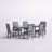 Phebe 6 - Person Four Leg Dining Set-1805033826-1805033827