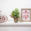 Ensemble de 2 plaques de Noël en bois rouges et blanches
