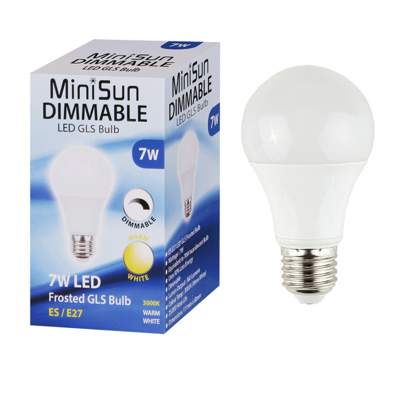 7W ES/E27 Dimmable LED GLS Light Bulb