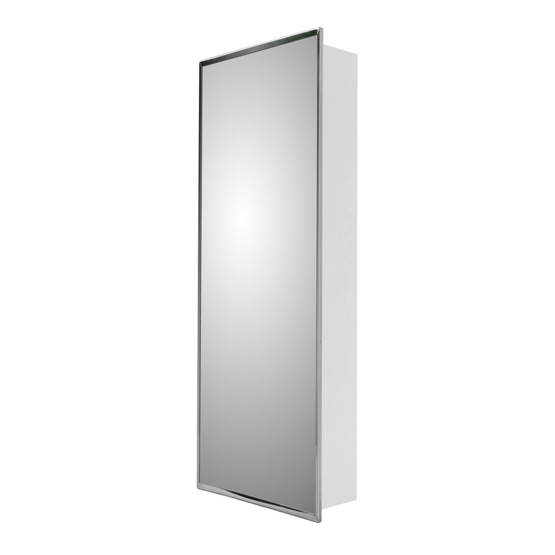 Scottville Residential Medicine Cabinet, Surface Mounted, Stainless Steel Framed, 36" H x 12" W x 4.25" D