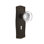 Prairie Plate with Decorative Keyhole and Round Clear Crystal Door Knob
