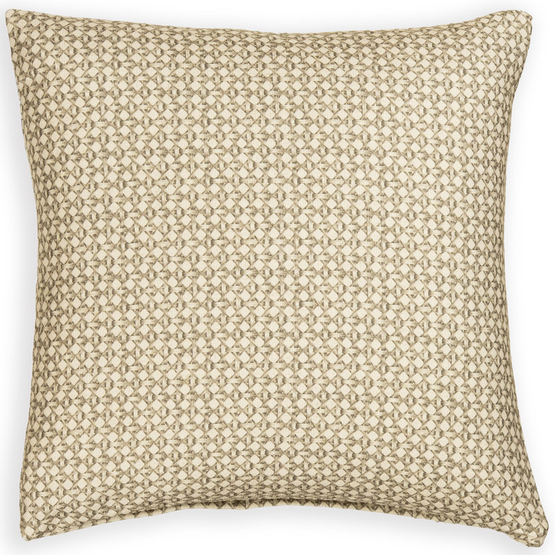 Coussin décoratif en osier 20 po The Basket House, Carré 20 po, Plumes