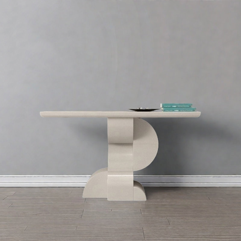 Console Modern Minimalist Art Design, H 35,43 po x l 55,12 po x P 15,75 po, Beige