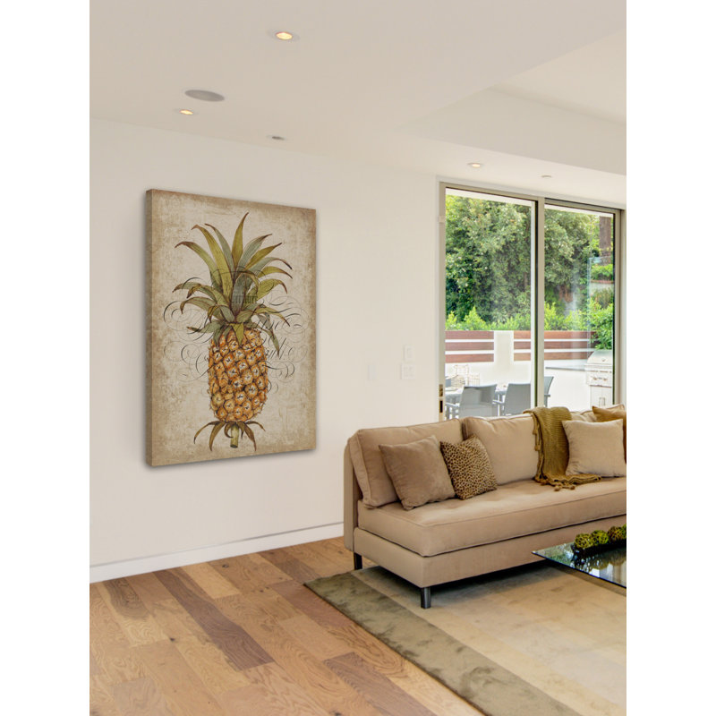 "Pineapple Study II" Print on Wrapped Canvas, 36" H x 24" W