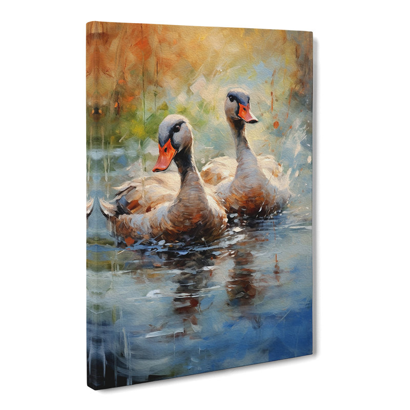 Goose Impressionism No.2 - Wrapped Canvas, 50cm H x 35cm W x 3cm D