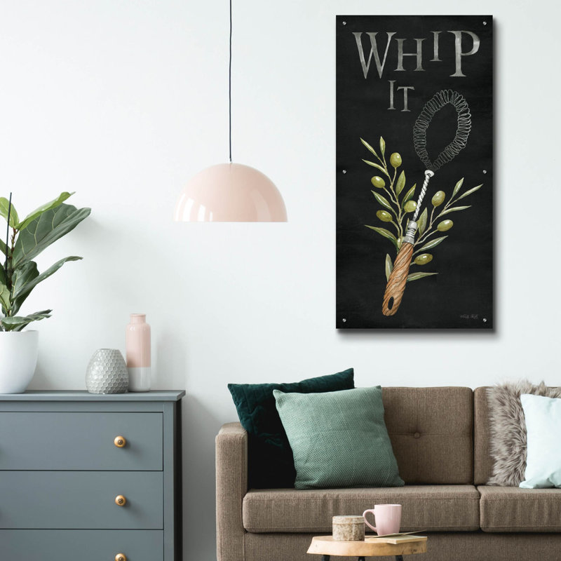 «Whip It» par Cindy Jacobs, art mural en verre acrylique, H 48 po x l 24 po