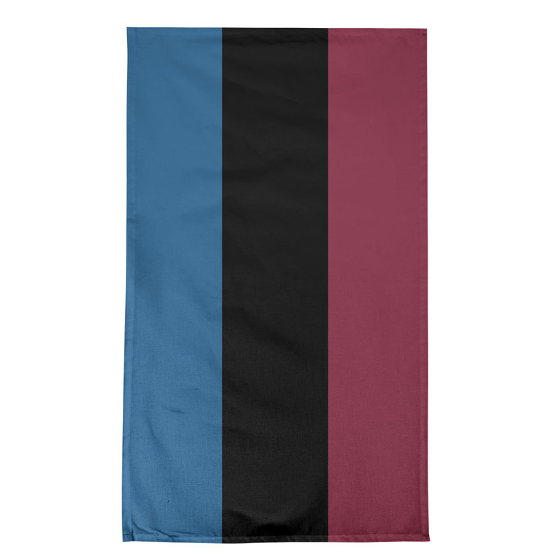 Serviette de thé hockey Anaheim, Sergé de coton, Bleu / noir / bourgogne