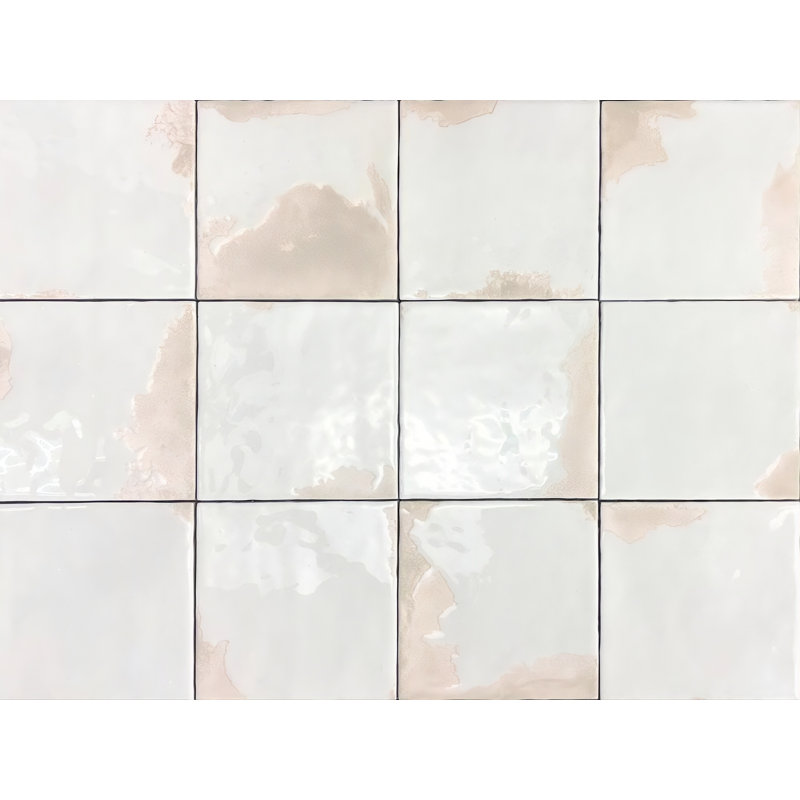 Granadella Glossy Porcelain Tile, 4.5x4.5, Sal