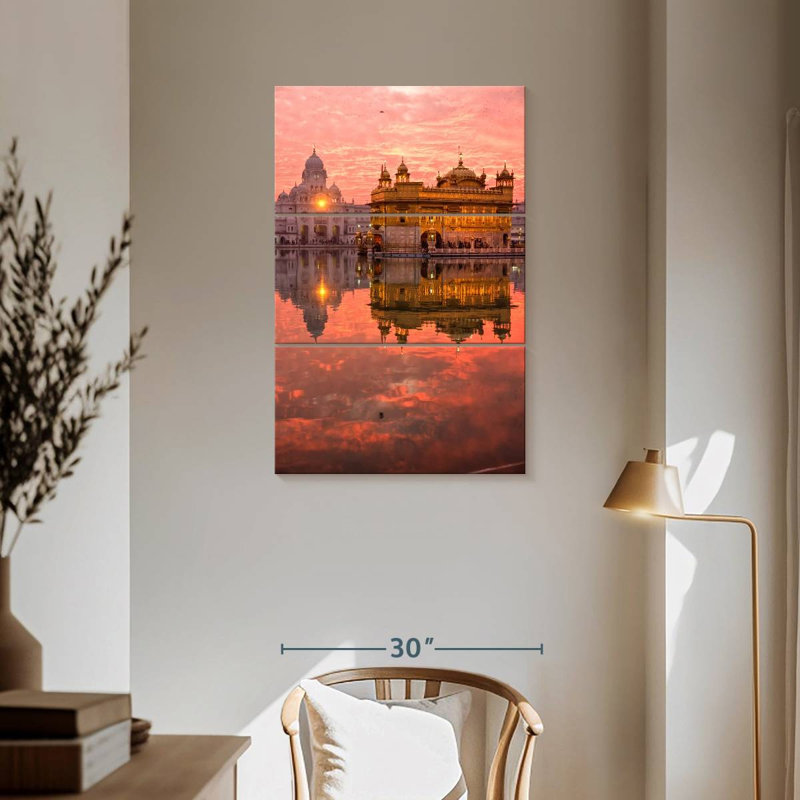 Masam Harmandir Sahib Reflection, 57" H x 36" W