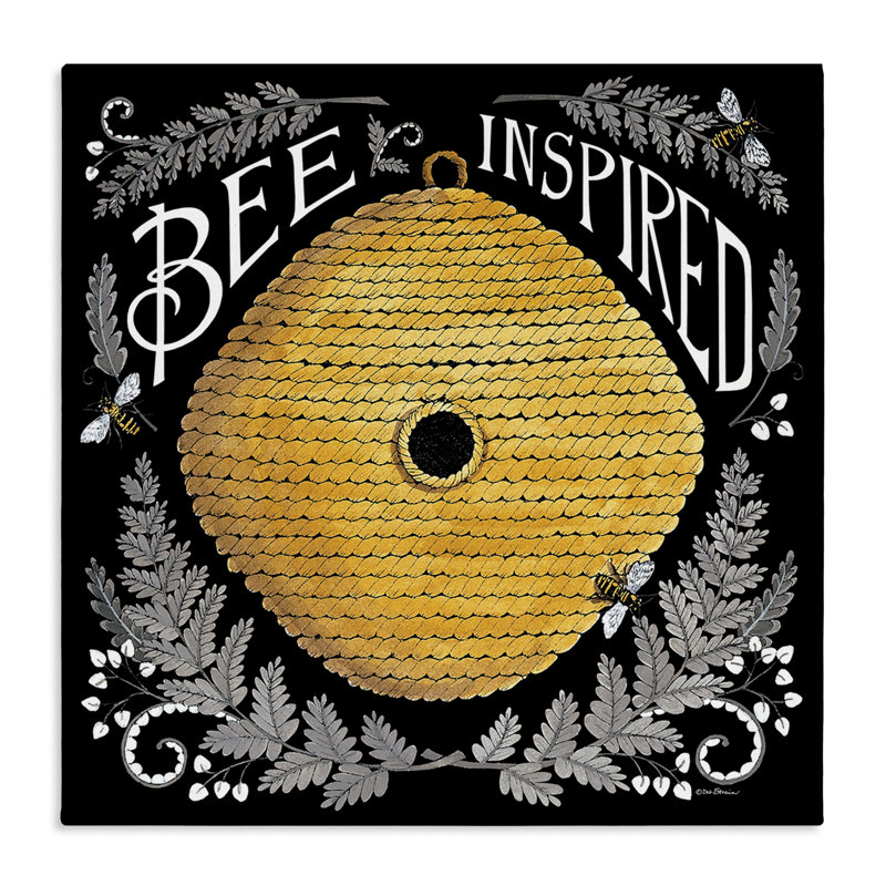 Bee Inspired with Hive Canvas Wall Art by Deb Strain, 30" H x 30" W