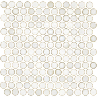 Itona Tile Glossy Glass Patterned Penny Mosaic Wall Tile (Set of 15) (13.35 SQFT Per Carton)