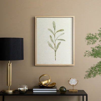 Olive Leaves III Framed Print - Solid Wood