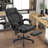 Adjustable Footrest and Lumbar Support Ergonomic Heated Massage Executive Chair-1281715948