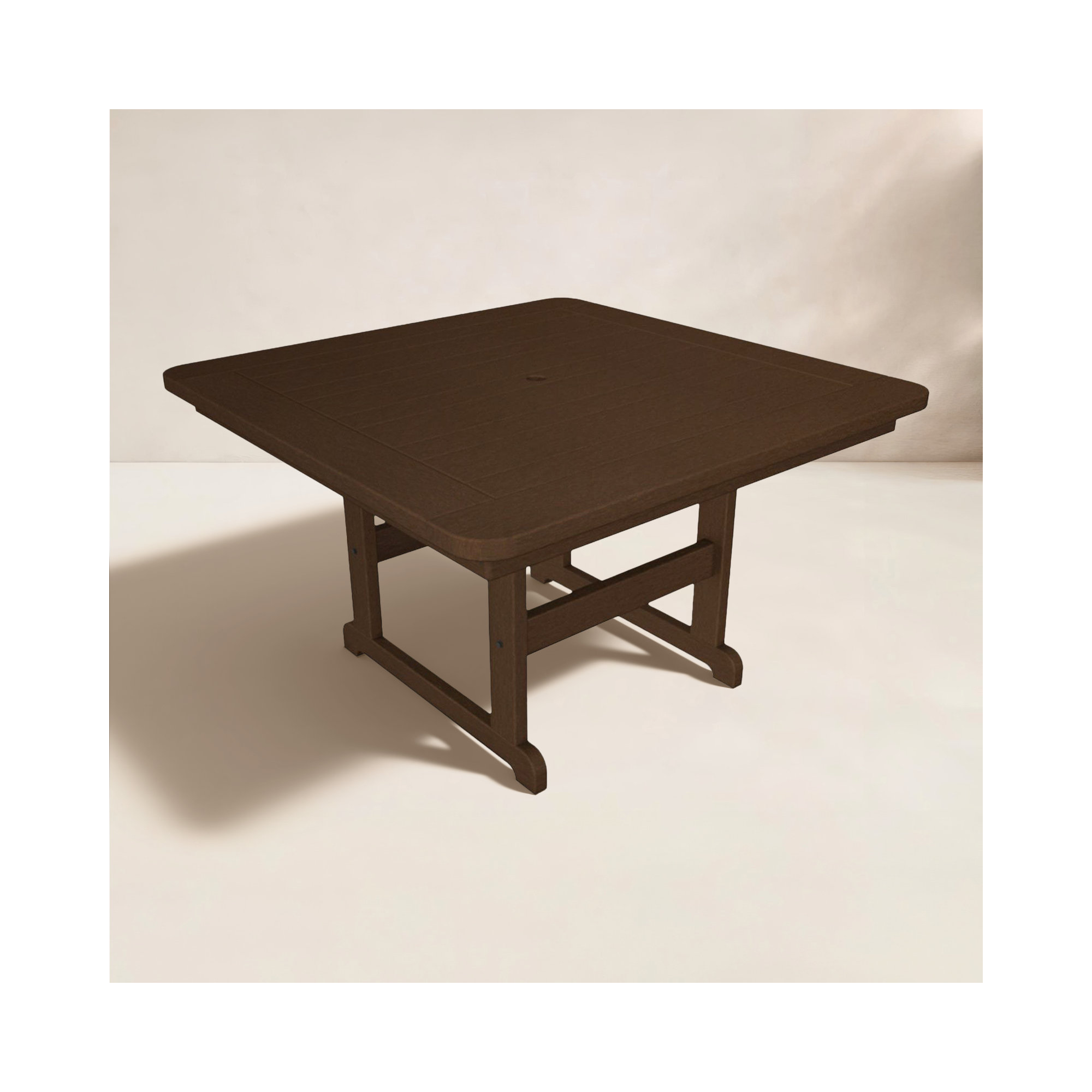 POLYWOOD Park 48" Square Table, Mahogany