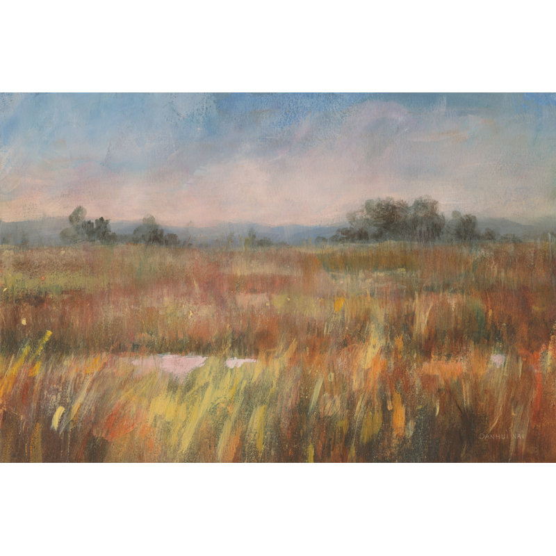 Autumn Fields by Danhui Nai - Wrapped Canvas Painting, 81cm H x 122cm W