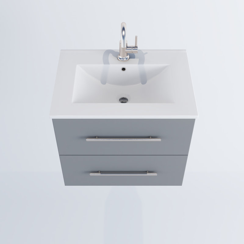 Ensemble de meuble-lavabo simple 24 po Abdirahman, Gris