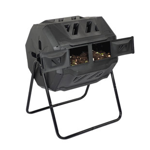 42 Gal. (5.65 cu. ft) All-Season Heavy-Duty Outdoor Dual Chambers Rotating Tumbler Composter Bin