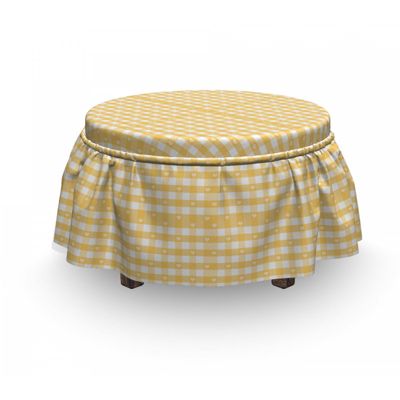 Housse pour repose-pieds vichy