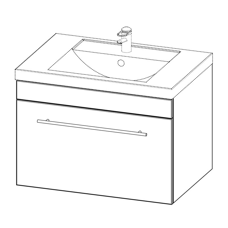 Impuls Bathroom Storage, White/Blackberry