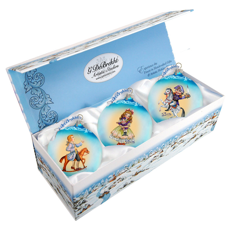 3.5'' Glass Holiday Shaped Ornament