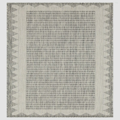 Sunshine GC_HAR2015 Silver 2 Ft. 7 In. X 7 Ft. 3 In. Indoor/Outdoor Area Rug