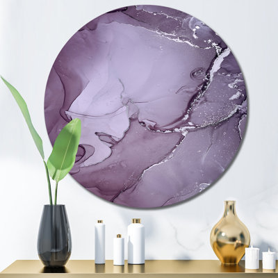 Purple And Grey Marble Ink Clouds I " Purple And Grey Marble Ink Clouds I "