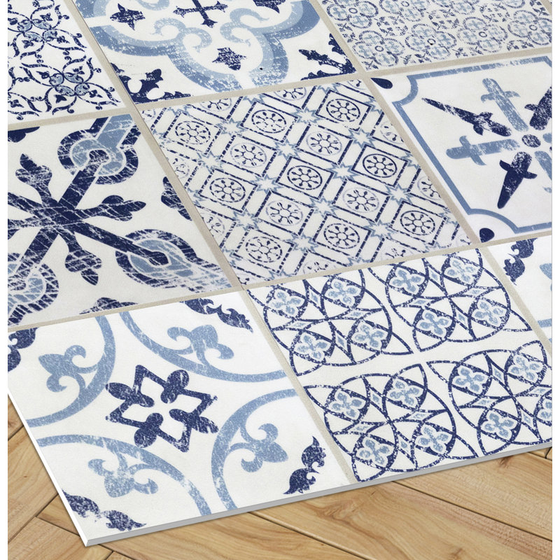 Ajesh Vinyl Machine Printed Area Rug, Runner 80 x 300cm