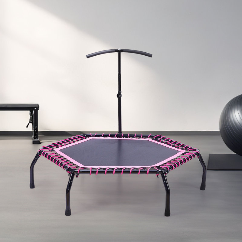 Freeport Park ft Hexagon Backyard Trampoline, Black/Pink
