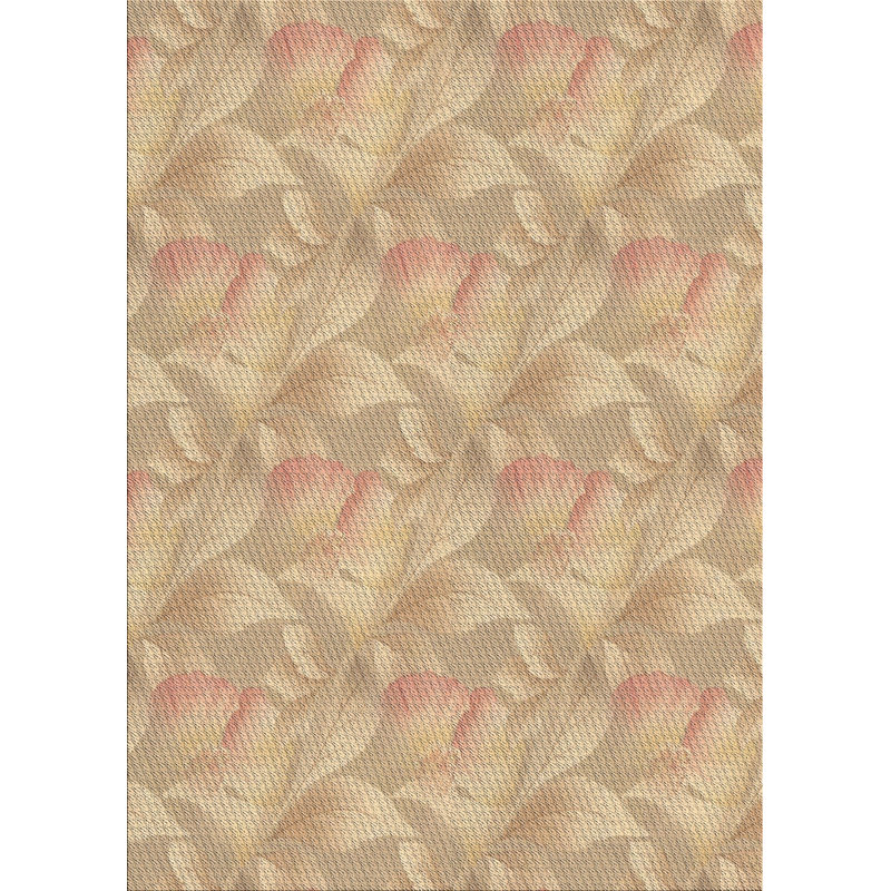 Tapis beige/gris à motifs, Rectangle 6 pi x 9 pi