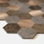d-c-fix Metal and Stone Hexagon 28.8 x 29cm Premium Self-adhesive Composite Wall Tiles Pack 5