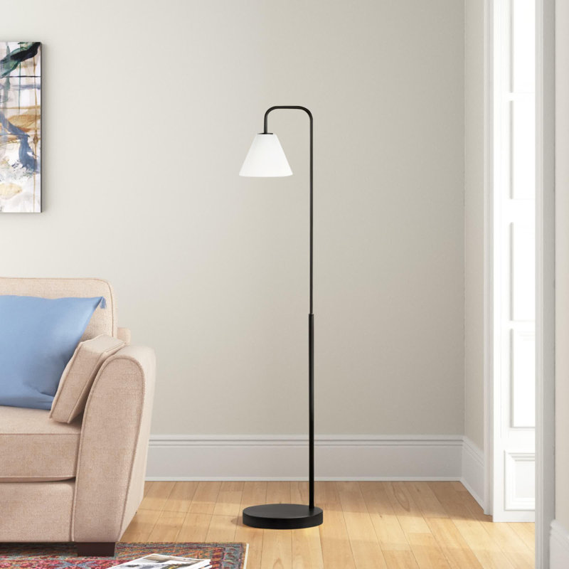 Lampe sur pied arquée 62 po Henderson, Doré, Blanc