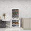 Armoire de rangement 71 po - blanc. 4 portes, tiroir, 2 tablettes réglables. Rangement des essentiels de la cuisine. Conception avant-gardiste, peinture, plateforme stable, armoire élégante facile à assembler