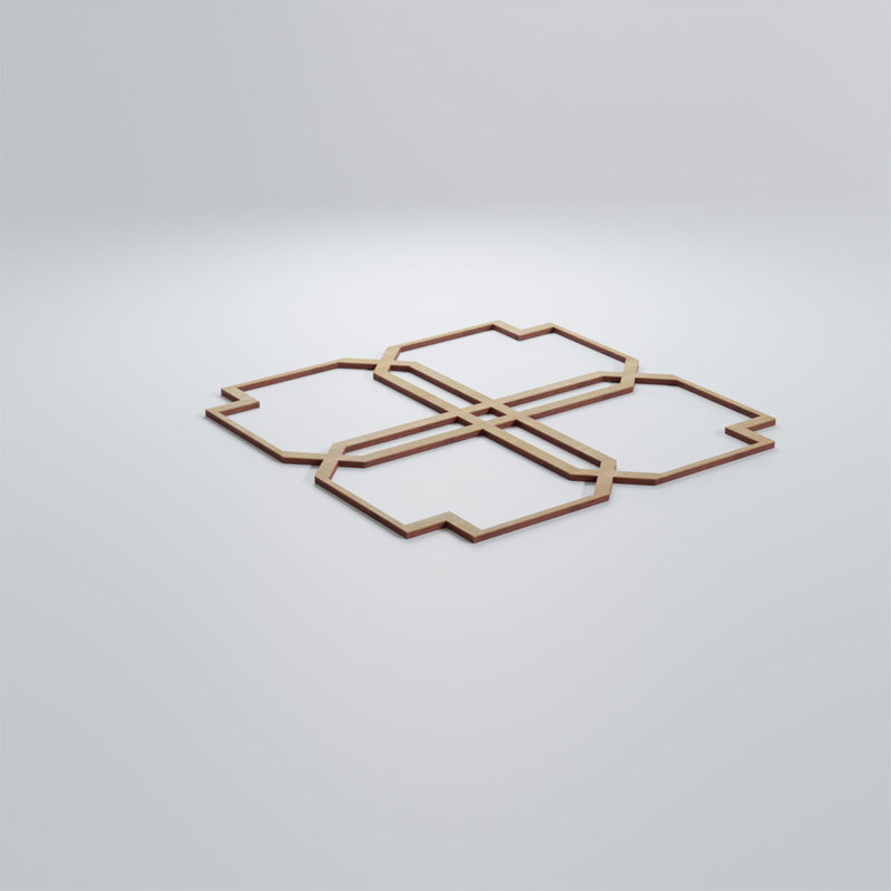 Panneaux muraux décoratifs Englewood, Bouleau, H 15 3/8 po x l 15 3/8 po x P 1/4 po