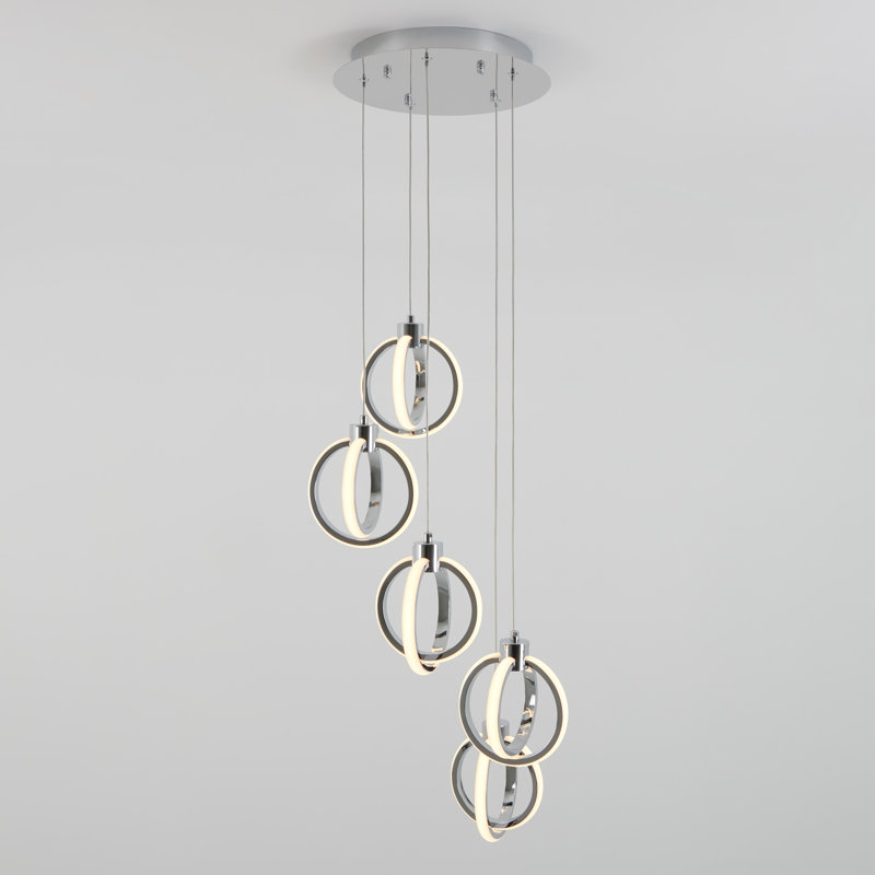 Gallego 5 - Light Chrome LED Sphere Pendant