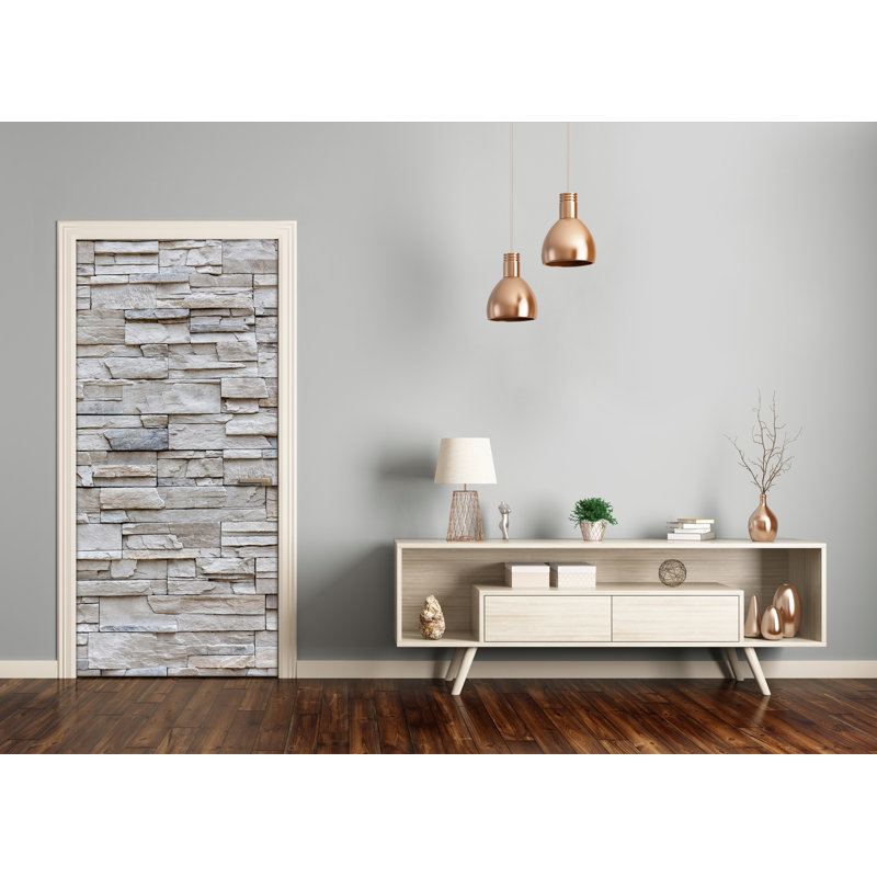 Stone Wall Door Decal