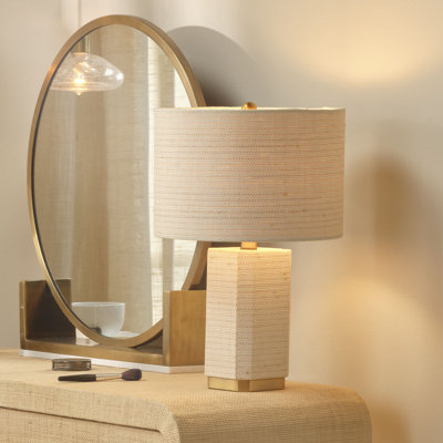 Lampe de table en raphia Haisley
