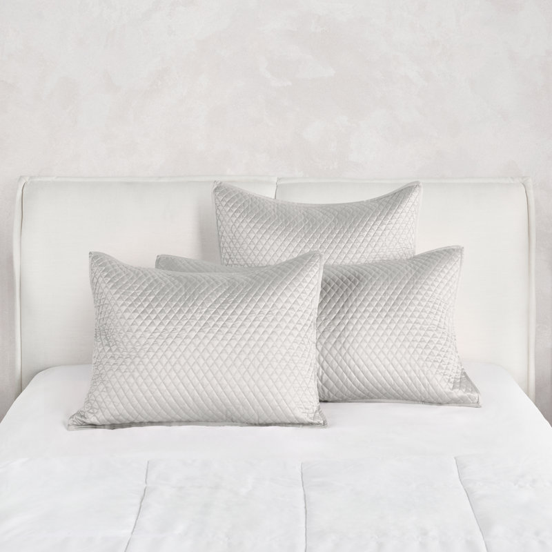 Winthrop Sateen Sham, Silver Gray, Standard