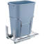Poubelle coulissante, bac simple de 35 L, capacité de charge de 50 kg, bac de recyclage robuste pour meuble de cuisine, conteneur à déchets de cuisine sous plan avec glissière, poignée et trousse de montage pour porte, évier