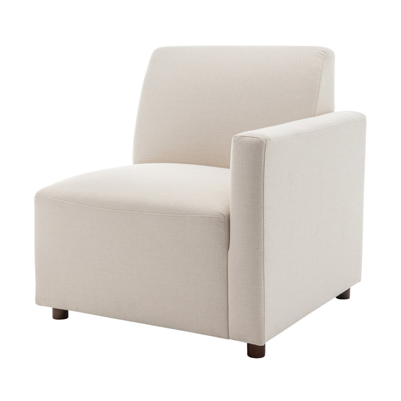Fauteuil d'angle Duvall, Polyester beige