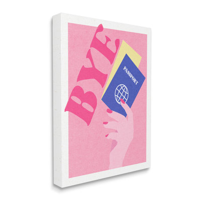 " Bye Holding Travel Passport " by Daphne Polselli