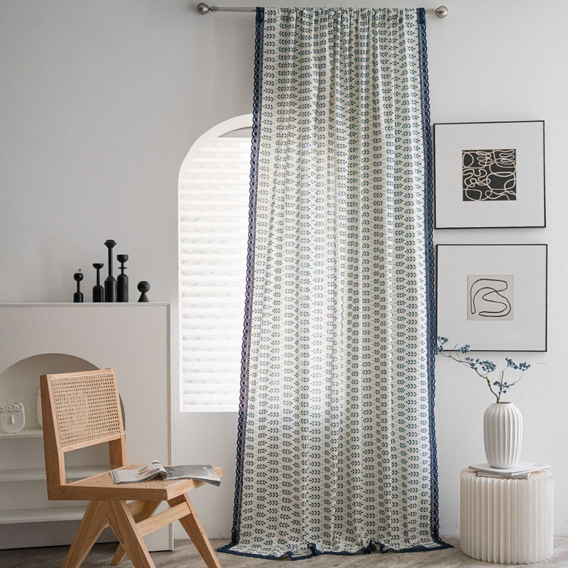 Rideaux en coton 1 paire Hindorff, 59 po x 63 po