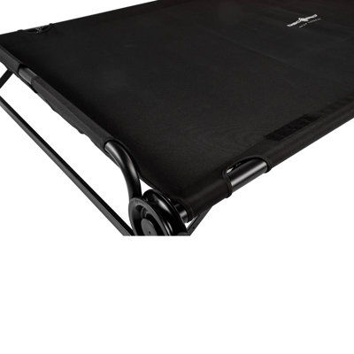 Lit simple Disc-O-Bed, solution de sommeil portable pour tentes, cabines, noir, 2XL