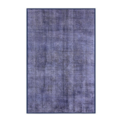 Tapis bleu foncé Rewis