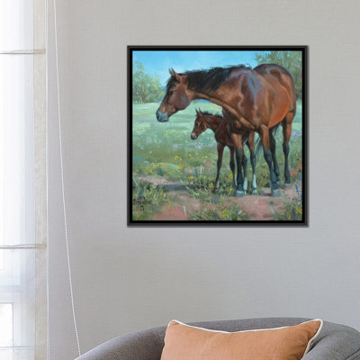 « under maman watchful eye », impression sur toile tendue