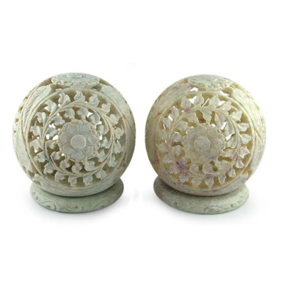 3.9'' H Stone Tabletop Votive Holder with Candle Included