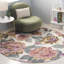 Tapis floral en coton touffeté à la main Jardin Ivoire / Rouge-93743890