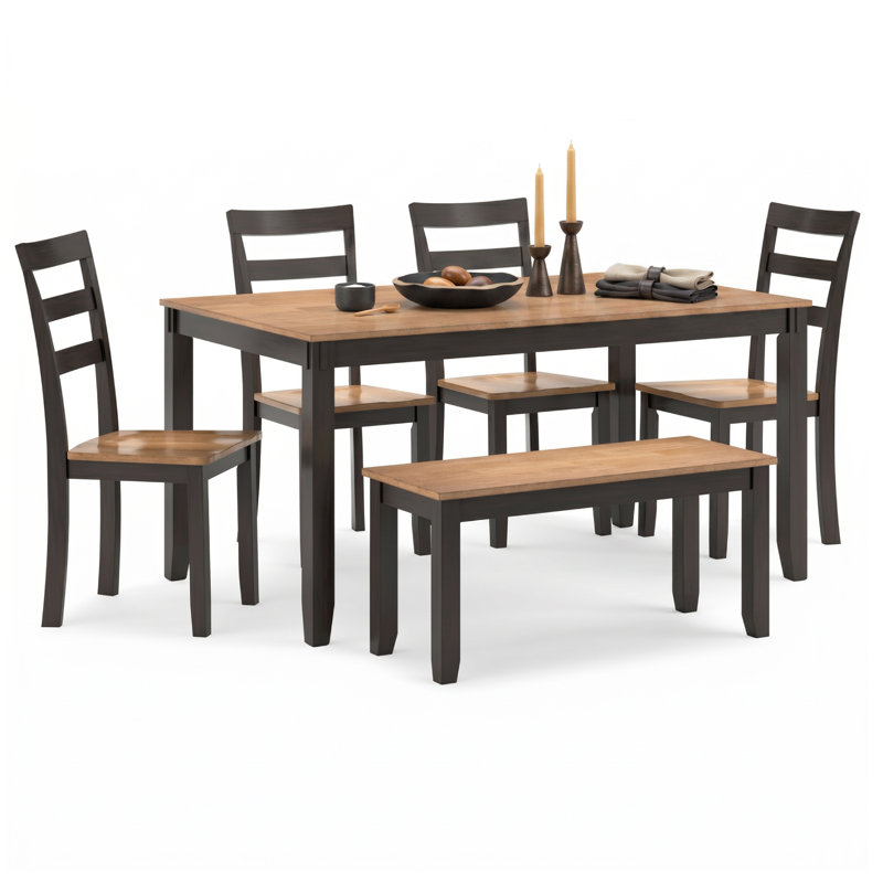 Malkin 6 - Person Four Leg Dining Set